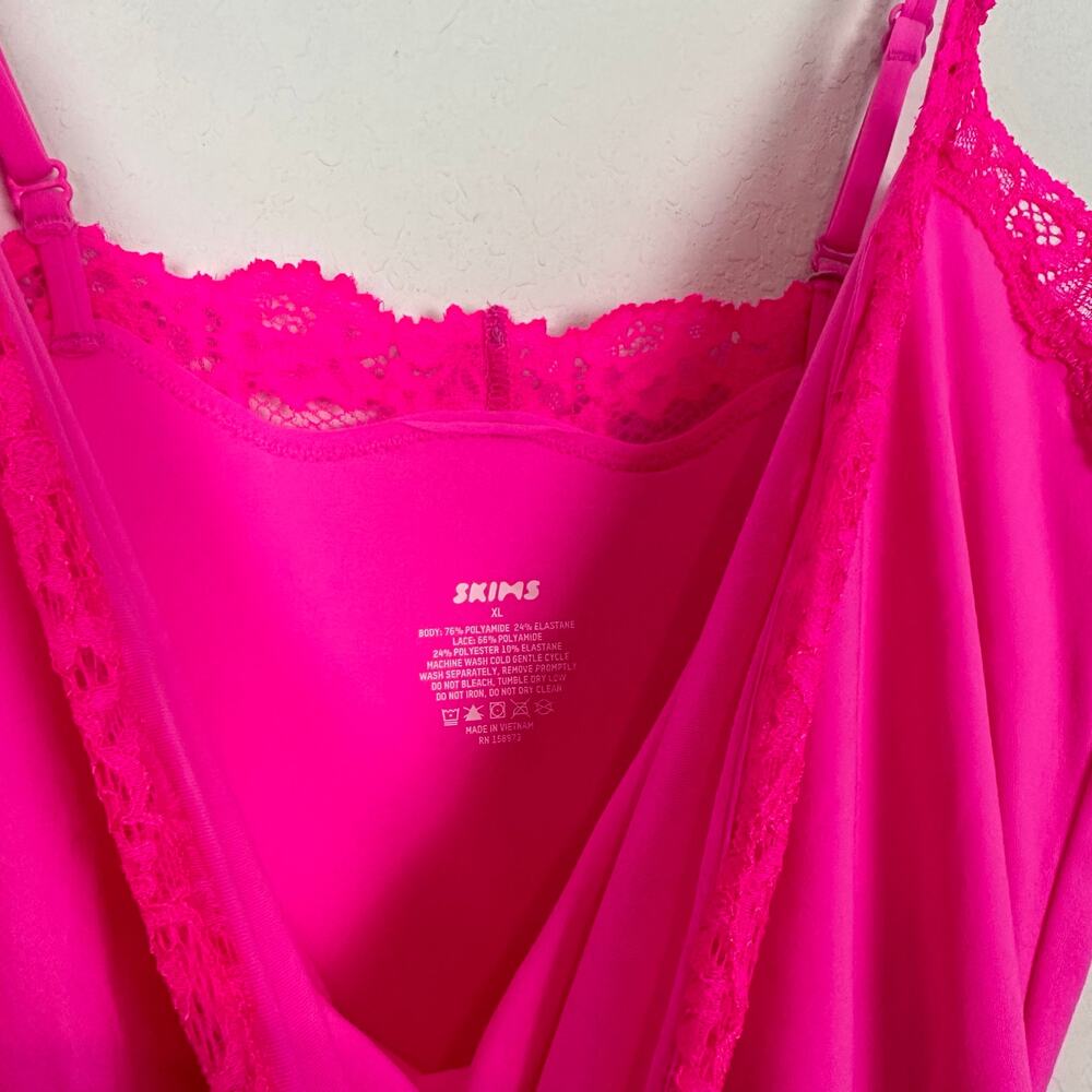 RARE NWT SKIMS Fits Everybody Lace Long Slip Dress in Taffy Size XL - Picture 6 of 6